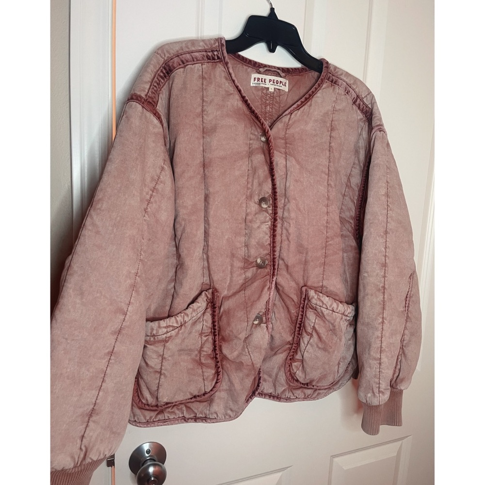 Oversized distressed free people jacket